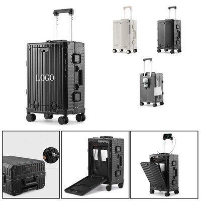 20" PC Shell Aluminum Frame Multifunctional Luggage Compartment