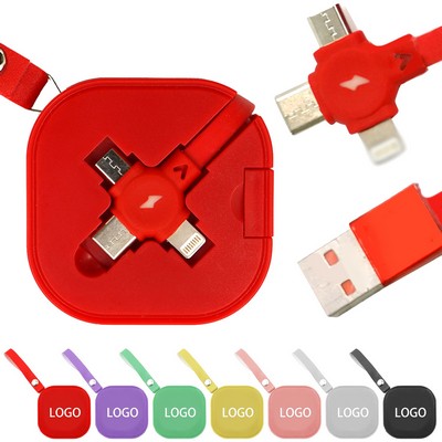 4in 1 Retractable Charging Cable Fast Charge