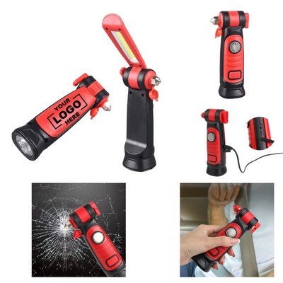 Rechargeable Magnetic Work Light with Window breaker