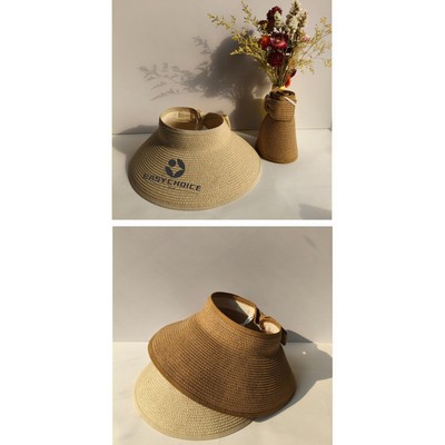 Wide Brim Rollable Straw Sun Hat