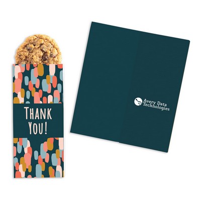 One Color Foil-Stamped Stock Gratitude Sweeter Cards with Oatmeal Raisin Cookies