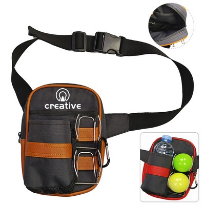 Portable Golf Fanny Pack w/Bottle Holder