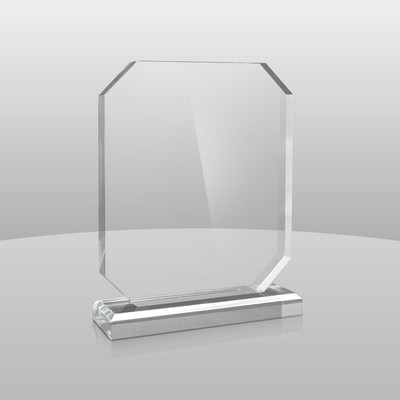 Vertical Mount Clear Rectangular Award I (9"x7"x2")