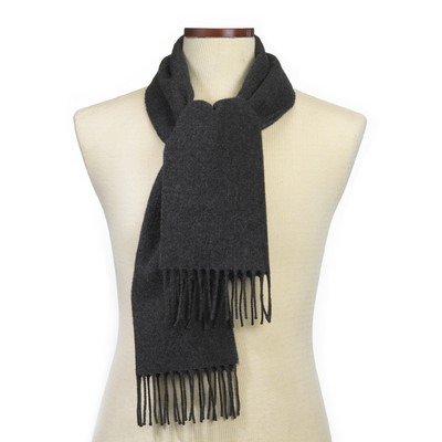 Charcoal Grey Acrylic Scarf