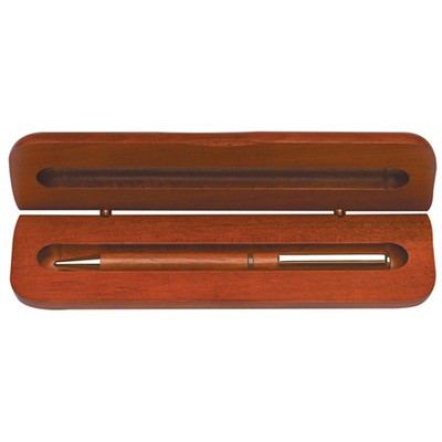 Rosewood Finish Pen or Pencil Case, 6-3/4x2-1/8"