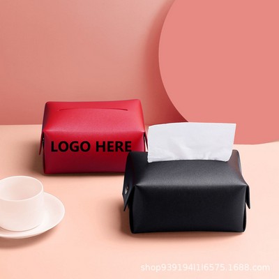 Leather Tissue Dispenser Bag (6.3"x 4.4"x 3.2")