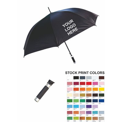 60" Auto Open, black umbrella with foam handle, bulk packed no sleeve