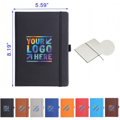 Pu Cover Grid Page Note Book