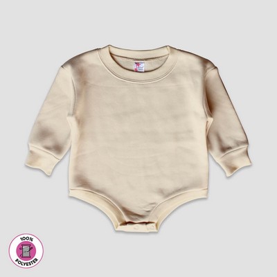 Baby Fleece Bubble Romper - Natural - 100% Polyester - Laughing Giraffe®