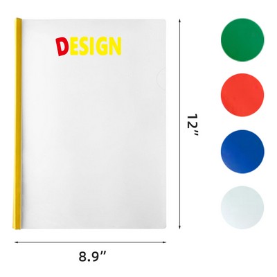 Clear Covers with Sliding Bar Report Folders