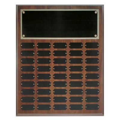 Cherry Finish Completed Perpetual Plaque with 45 Plates