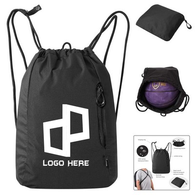 14.57X18.11 Inch Terylene Drawstring Backpack