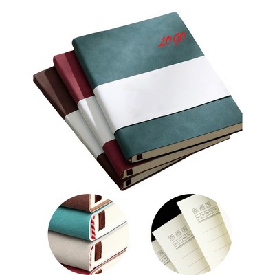 A5 Thick Suede Leather Business Meeting Notebook