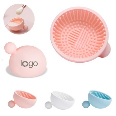 Silicone Makeup Brush Scrubber Bowl.