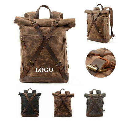 Durable Waxed Canvas Daypack