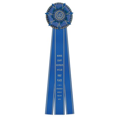 24" Berkshire 3 Streamer Rosette Award Ribbon