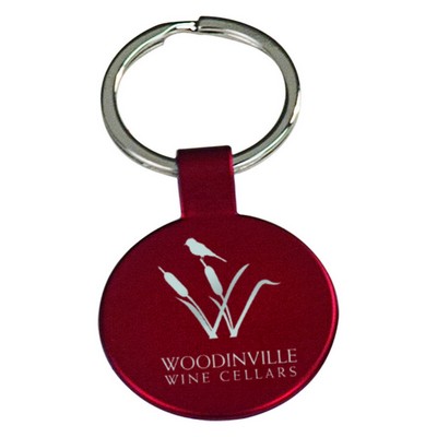 Red Round Metal Key Chain