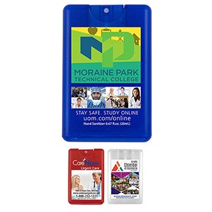 "SanCard" 20 ml. Antibacterial Hand Sanitizer Spray in Credit Card Shape Bottle (PhotoImage ® Full
