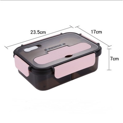 1500ml Plastic Bento Box with Utensils for Adults