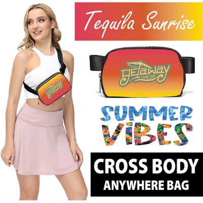 Full Color Cross Body Zipper Lulu Belt Bag