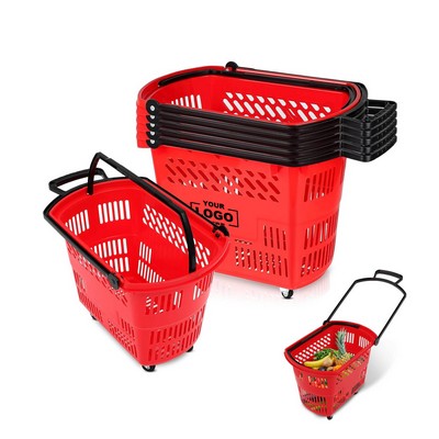 Rolling Shopping Basket Cart(Free Shipping)