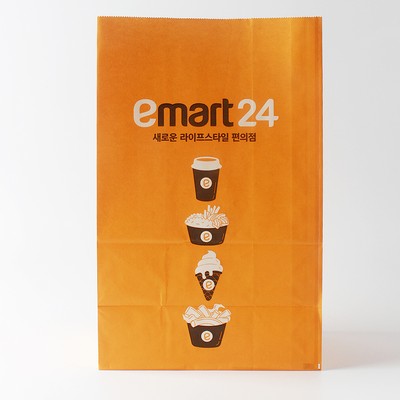 Orange Large-Capacity Square-Bottomed Packing Bag