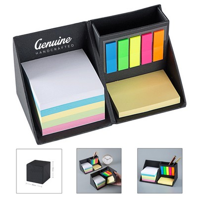 Sticky Notes Cube Box with Pen Holder