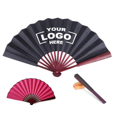 Red Wooden Folding Hand Fan(Free Shipping)