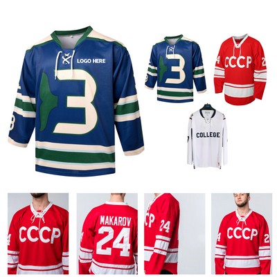 Customizable Ice Hockey Jersey (S-3XL)