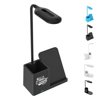 Wireless Charger Desk Lamp with Pen Holder