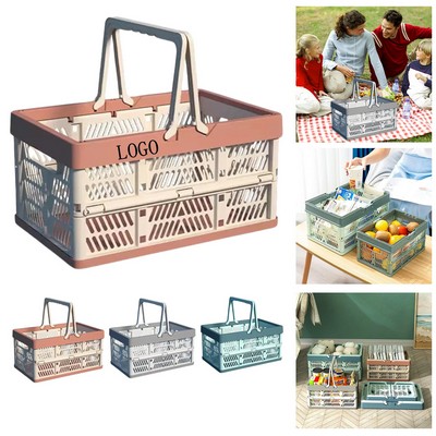 "Foldable Picnic Lunch Basket Set "