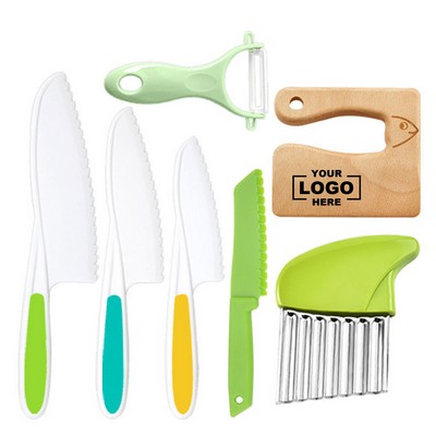 7pcs Kids Knife Set for Real Cooking