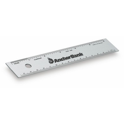 8" Straight Edge Aluminum Ruler with Center-Finding Back