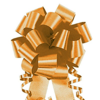 Flora Satin Perfect Bow, 4'', Holiday Gold