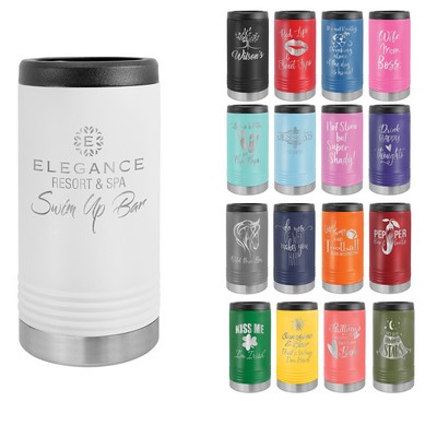 12 Oz. Polar Camel Stainless Steel Slim Can Cooler