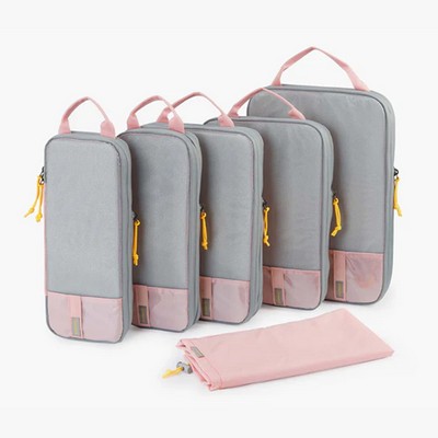 Bagsmart 6 In 1 Compression Packing Cubes - Pink