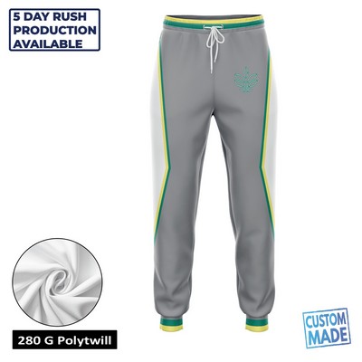 Unisex & Kids' Sublimation 280G Polyester Twill Sweatpants - Economy