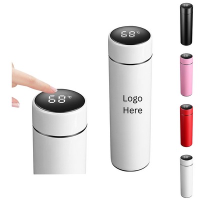 17 Oz. Double Wall Stainless Steel Temperature Display Vacuum Digital Bottle