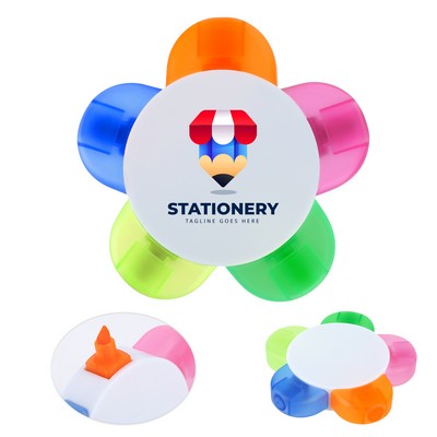 Flower Shape Highlighter W/5 Different Colors