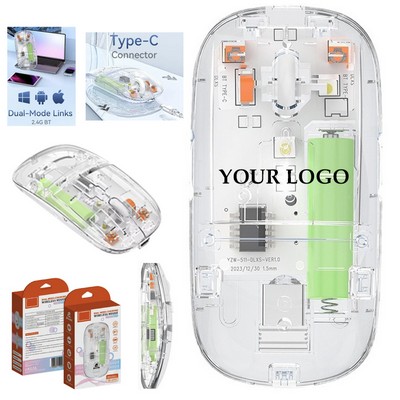 Rechargeable Transparent Computer Mouse Silent