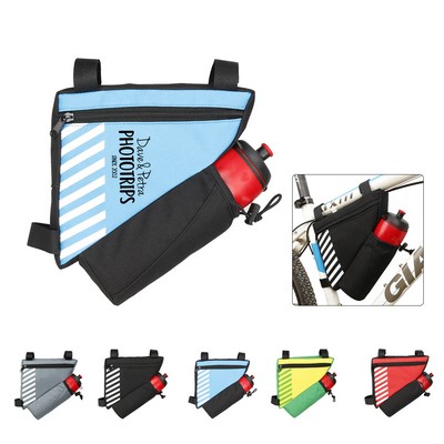 Triangle Bike Frame Bag with Bottle
