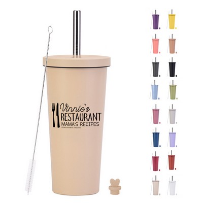 30oz Insulated Tumbler with Straw