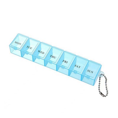 7 Day Pill Box Organizers W/ Chain