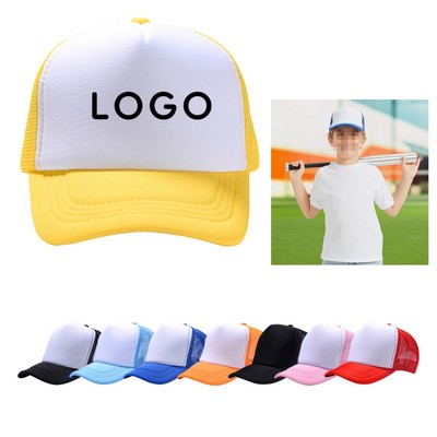 Kids Two-Tone Mesh Snapback Trucker Hat(Free Shipping)
