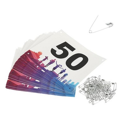 Custom DuPont Tyvek Athlete Bib with Safety Pins