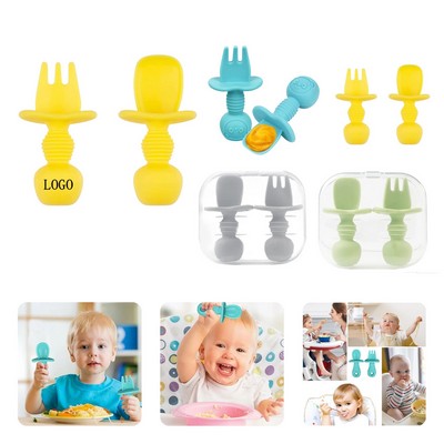 Baby Silicone Utensil Set Forks