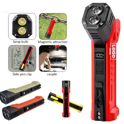 Rotating Magnetic LED Work Light with Clip