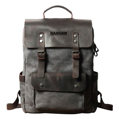 Arvin canvas leather backpack
