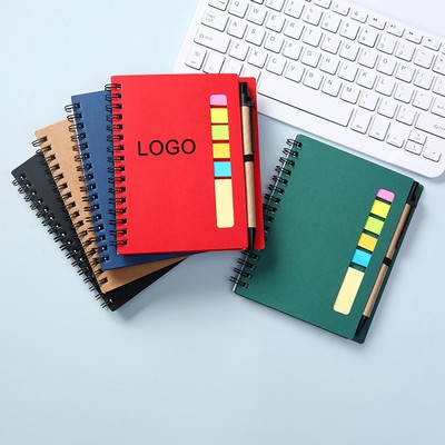 Craft Spiral Sticky Notes Jotter with Pen