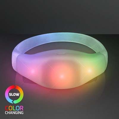 Stretchy Light Bracelets, Slow Color Change LED - BLANK